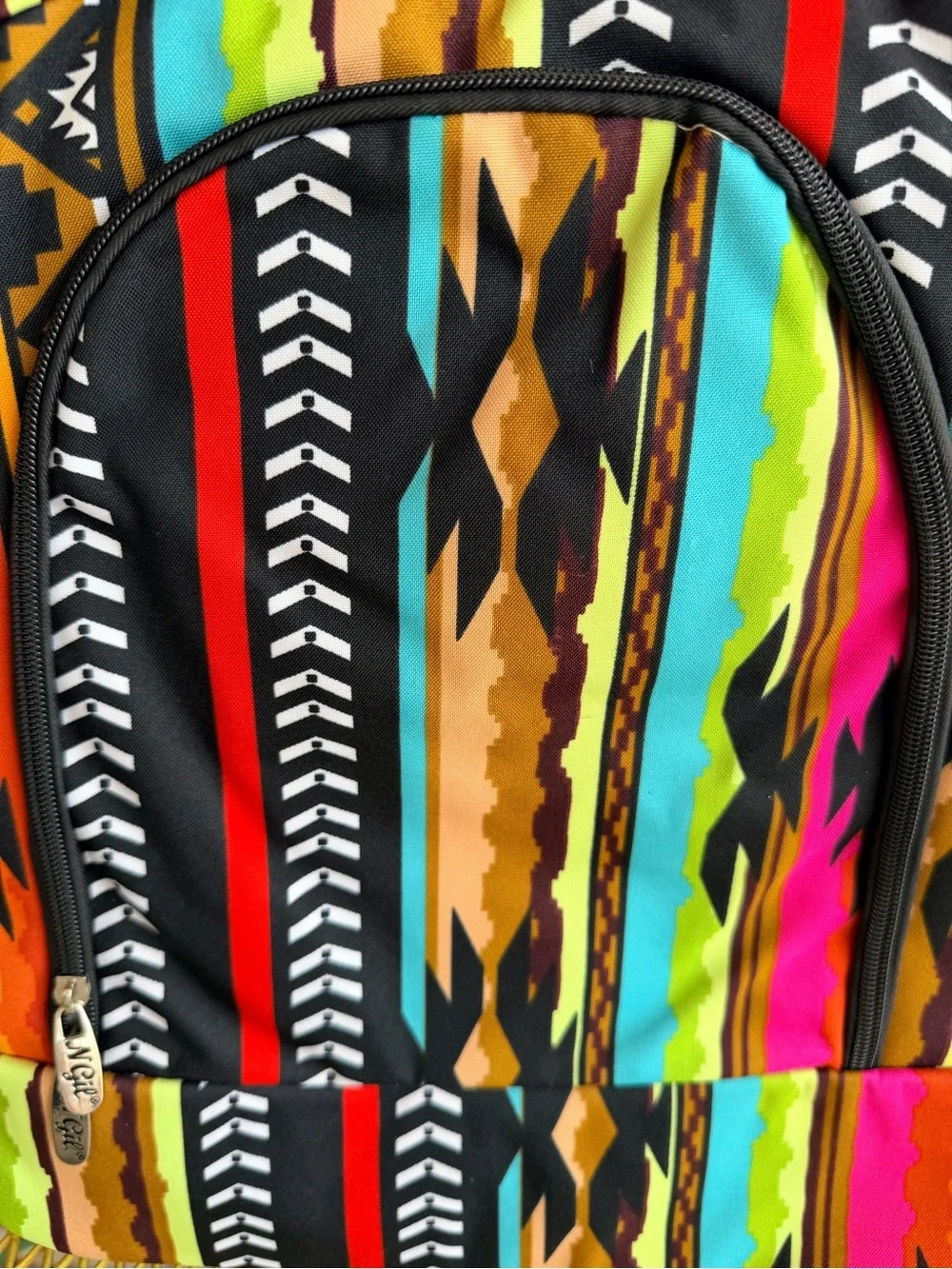 NWT NGIL VIBRANT Multi-Color Aztec Print Backpack